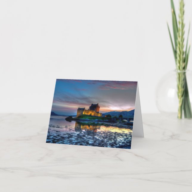 Carte de vœux du château d'Eilean Donan, Écosse (Devant)