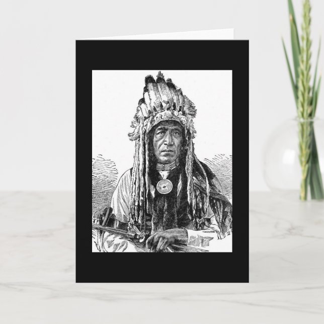 Carte de voeux du chef indien (Devant)