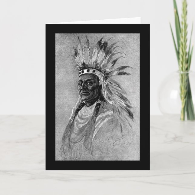 Carte de voeux du chef indien (Devant)