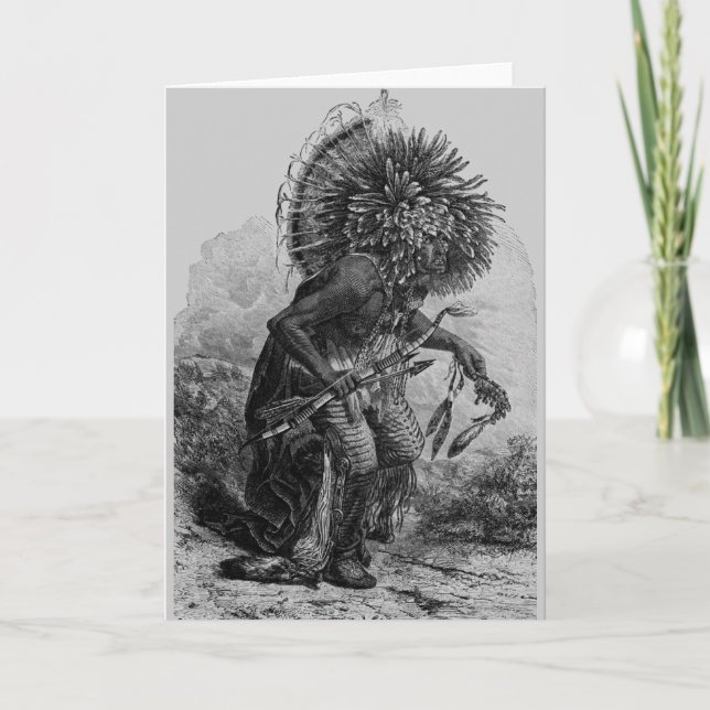 Carte de voeux du chef indien (Devant)