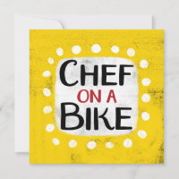 Carte De Voeux Du Chef Sur Un Vélo