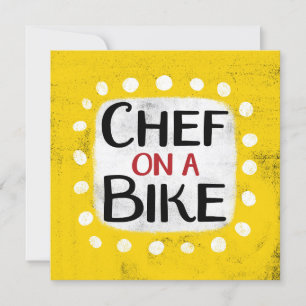 Carte De Voeux Du Chef Sur Un Vélo