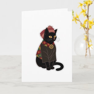 Carte de vœux du chef tribal Chat Noir