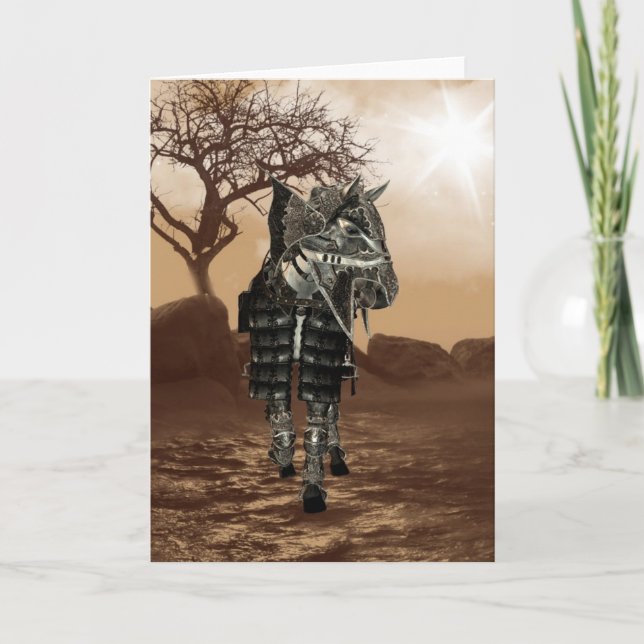 Carte de voeux du cheval de guerre (Devant)