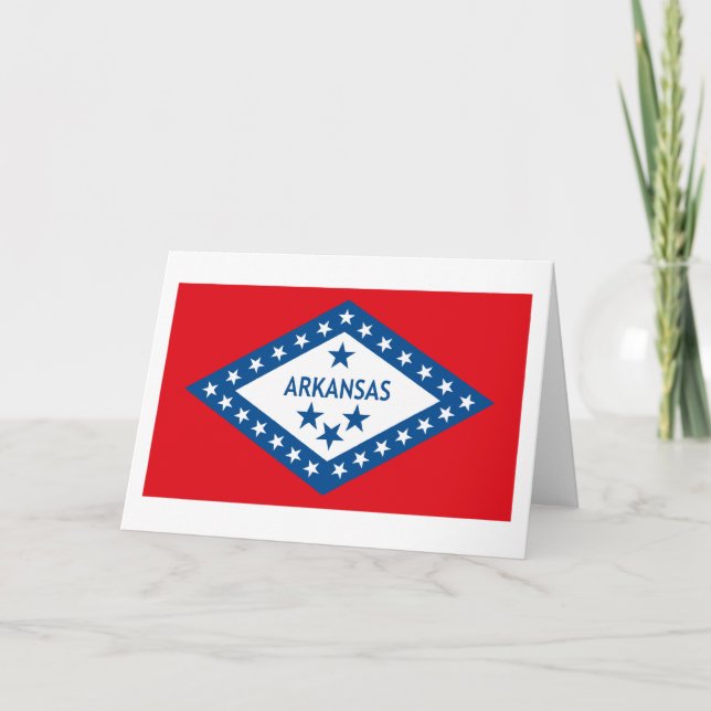 Carte de voeux du drapeau Arkansas (Devant)