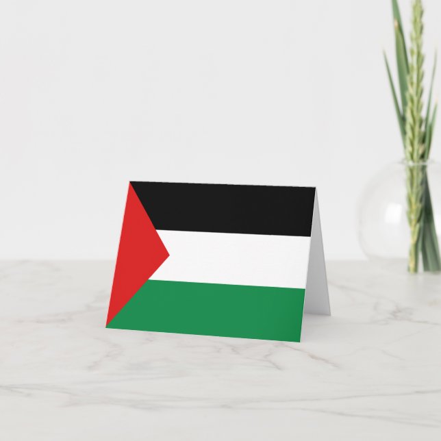Carte de voeux du drapeau de la Palestine (Devant)