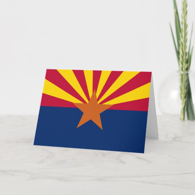 Carte de voeux du drapeau de l'État de l'Arizona (Devant)