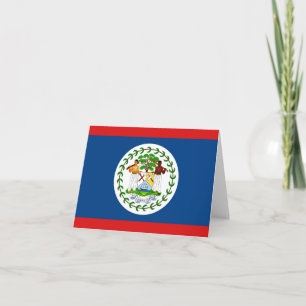 Carte de vœux du drapeau du Belize