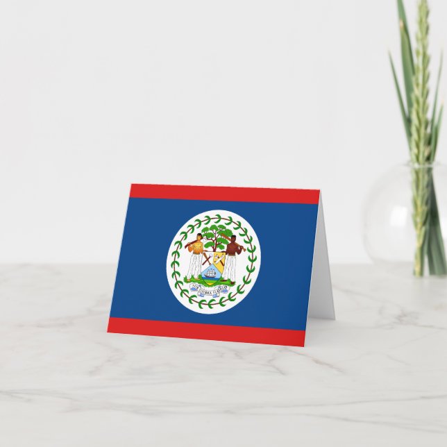 Carte de vœux du drapeau du Belize (Devant)