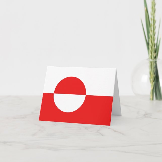 Carte de vœux du drapeau du Groenland (Devant)