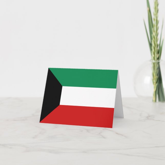 Carte de vœux du drapeau du Koweït (Devant)