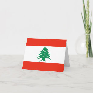 Carte de voeux du drapeau du Liban