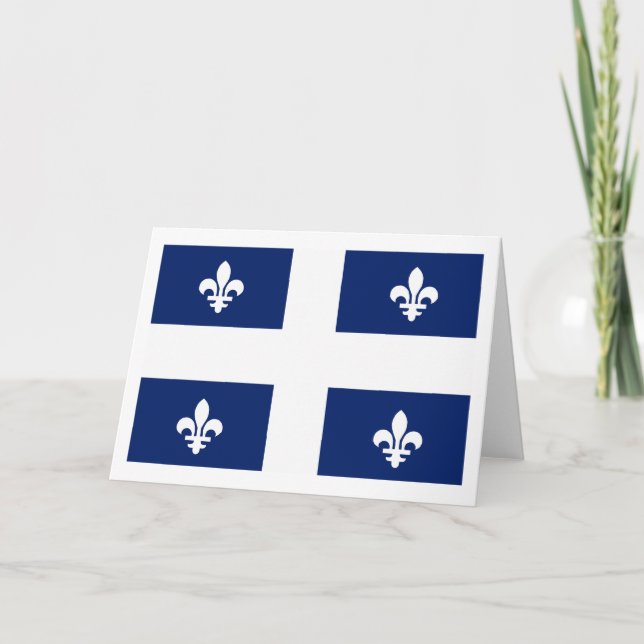 Carte de voeux du drapeau du Québec (province) (Devant)