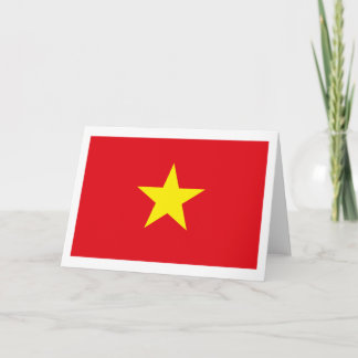 Carte de voeux du drapeau du Vietnam