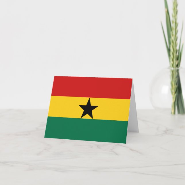 Carte de vœux du drapeau ghanéen (Devant)