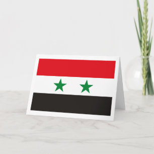 Carte de voeux du drapeau syrien