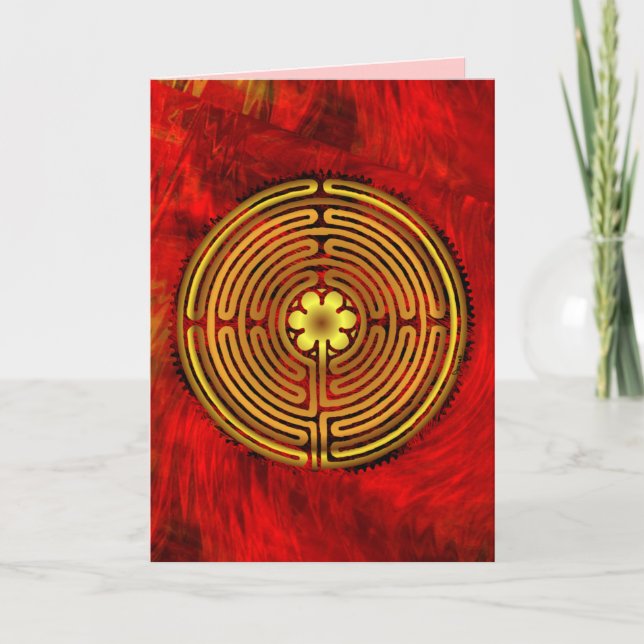 Carte de voeux du feu de labyrinthe de Chartres (Devant)