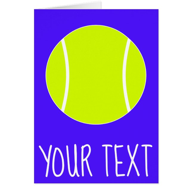 Carte de voeux du joueur de tennis de texte et de  (Devant)
