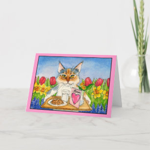 Carte de voeux du jour de mère de chat