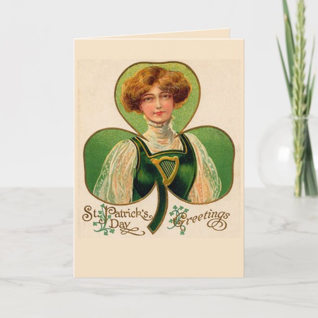 Carte de voeux du jour de St Patrick irlandais de (Devant)