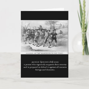 Carte de voeux du jour de vétéran de patriotes