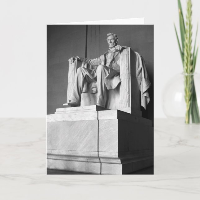 Carte de voeux du Lincoln Memorial B&W (Devant)