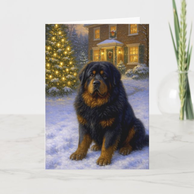 Carte de vœux du Mastiff Tibétain (Devant)