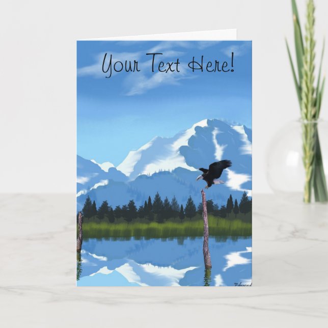 Carte de voeux du mont McKinley Alaska (Devant)
