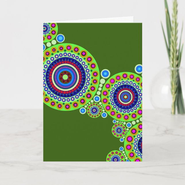 Carte de voeux du motif #119 de cercle (Devant)