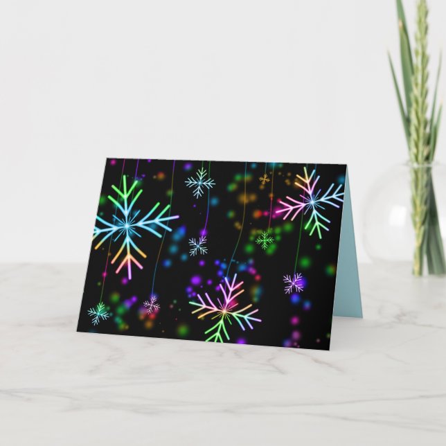 Carte de voeux du motif de Noël de flocon de neige (Devant)