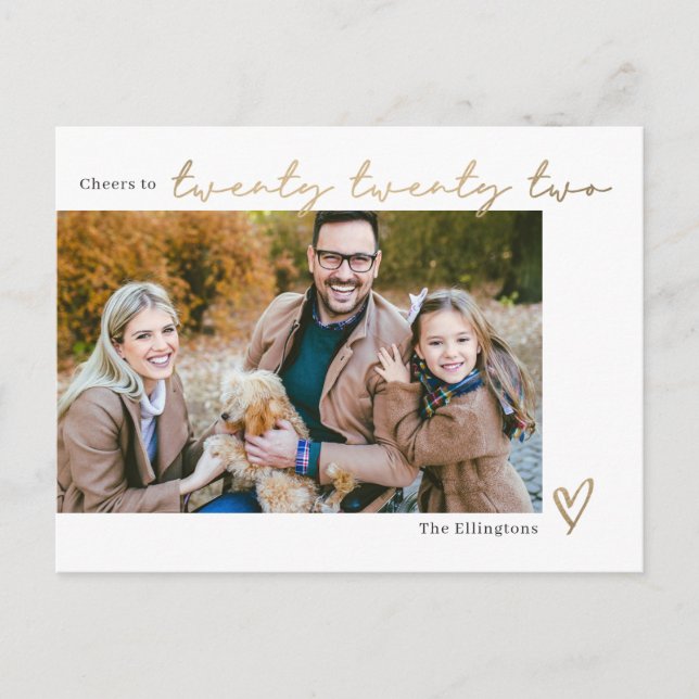 Carte de vœux du Nouvel An à orthographe personnal (Devant)