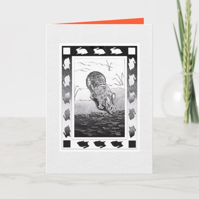 Carte de voeux du Nouvel An du lapin vietnamien (Devant)