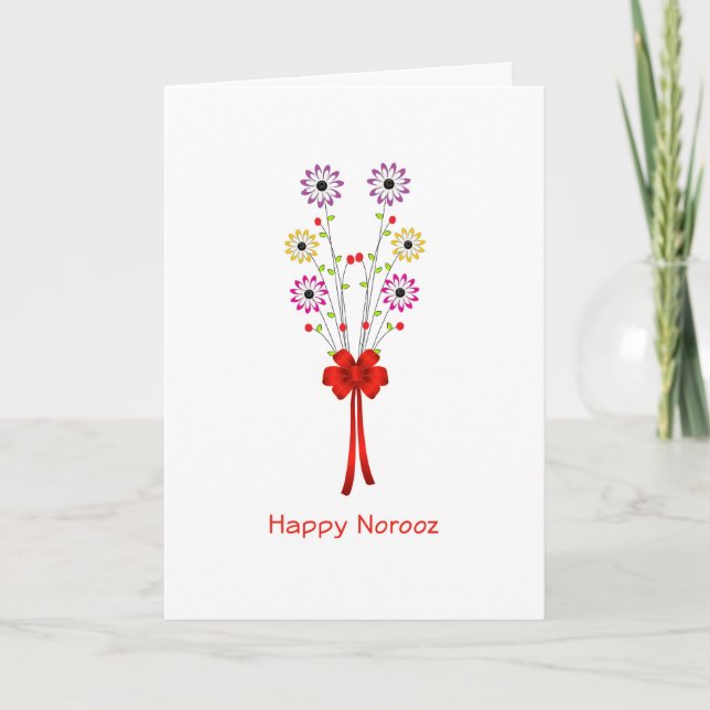 Carte de vœux du Nouvel An persan Happy Norooz-Fle (Devant)