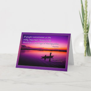 Carte de voeux du Pôle de pêche coucher du soleil