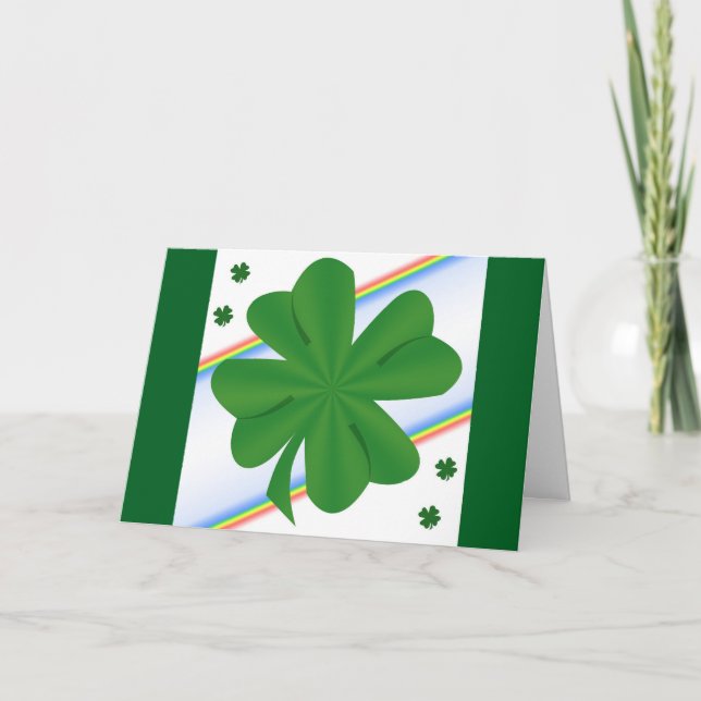 Carte de voeux du shamrock St. Patrick (Devant)
