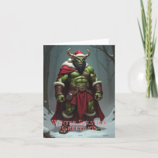 Carte de vœux du solstice d'hiver Orc