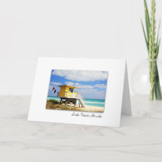 Carte de voeux du sud de la Floride de plage