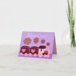 Carte de voeux du train Valentine Choo Choo