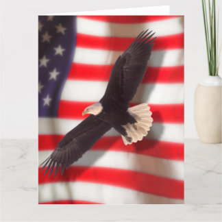 Carte de voeux Eagle et American Flag