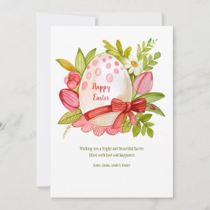 Carte de voeux Easter Egg Watercolor