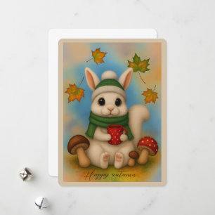 Carte de vœux Écharpe Douillette et Chocolat Chaud