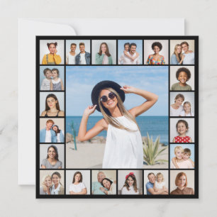 Carte de vœux éditable avec collage de 21 photos c