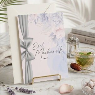 Carte de vœux Eid Mubarak au pastel tendre Élégant