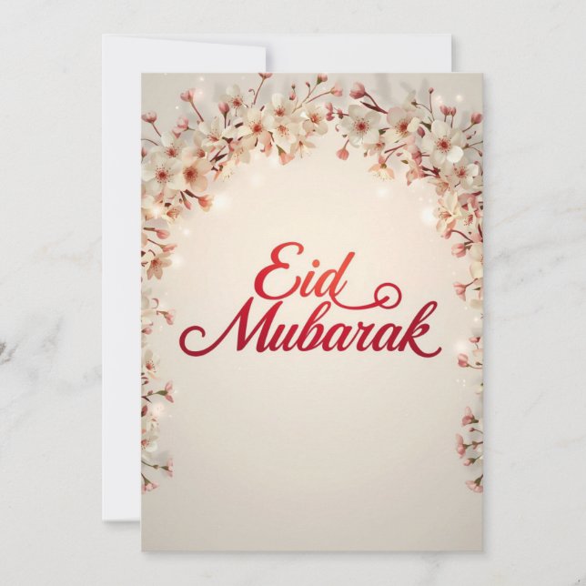 Carte de voeux Eid mubarak Eid Fitr (Devant)