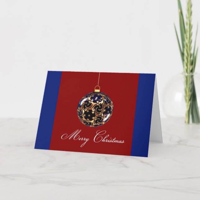 Carte de vœux élégante de décoration de Noël rouge (Devant)