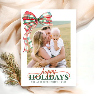 Carte de vœux élégante de fêtes avec écriture mode