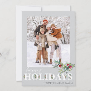 Carte de vœux élégante de fêtes avec photo