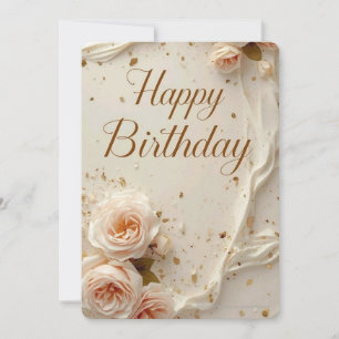 Carte de vœux élégante de joyeux anniversaire Lu