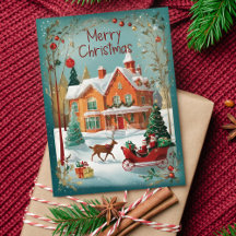 Carte de vœux élégante de Noël
