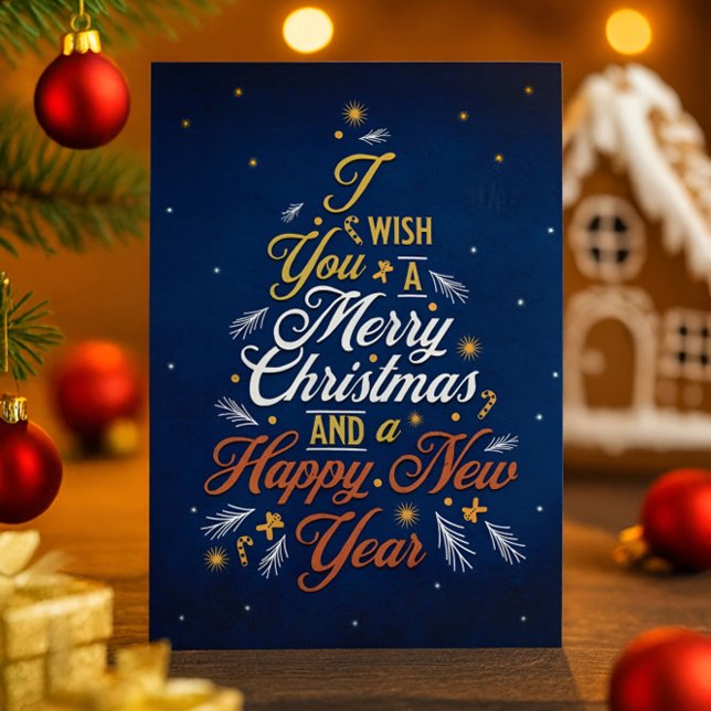 Carte de vœux élégante de Noël et Nouvel An (Créateur téléchargé)